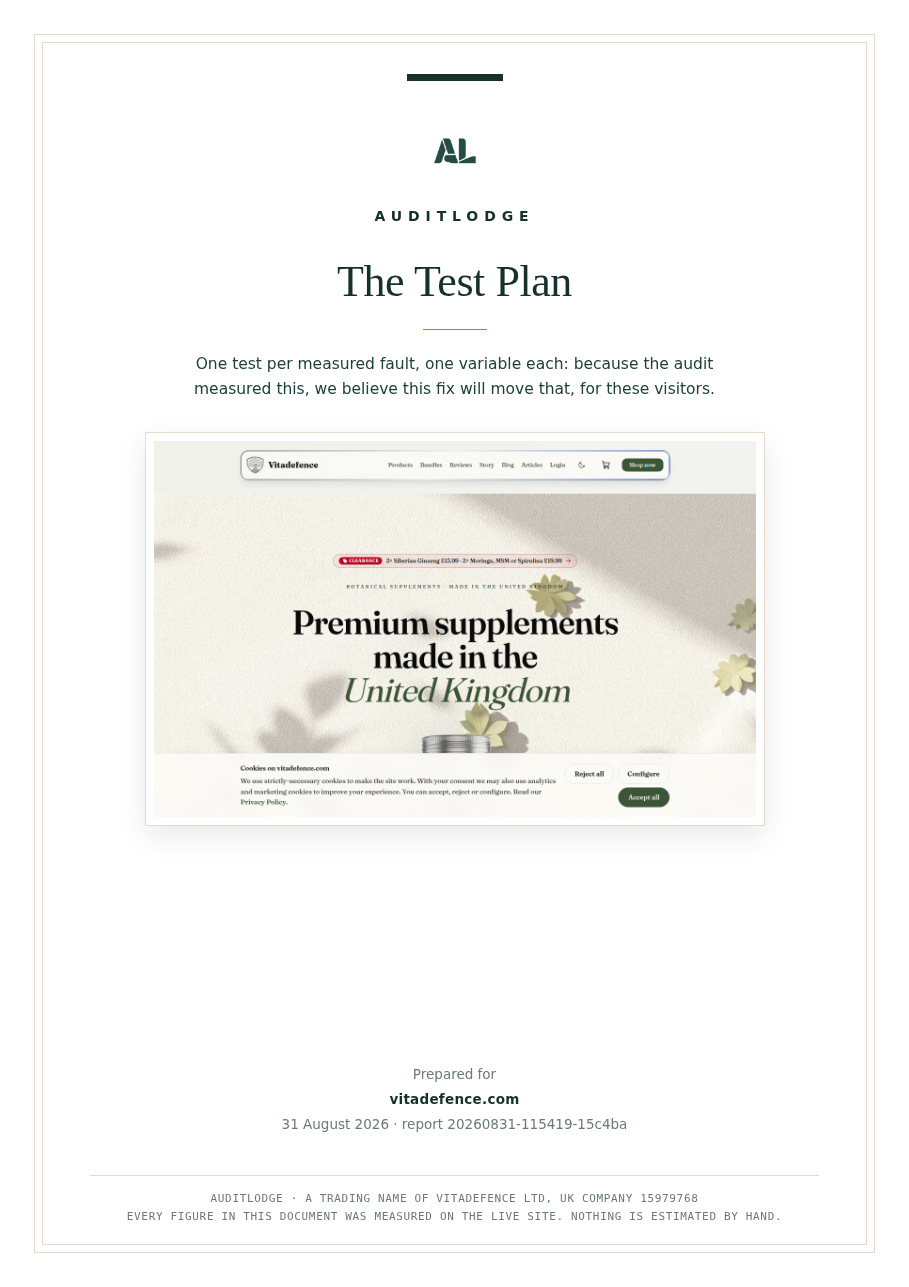 The Test Plan