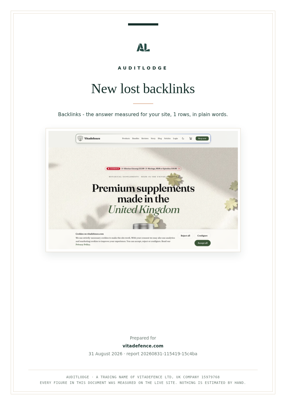 New lost backlinks
