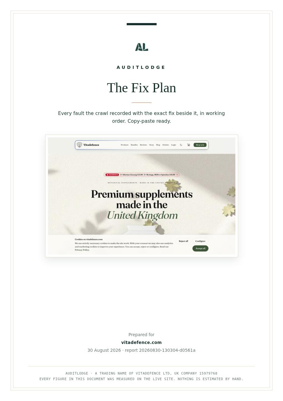 The Fix Plan