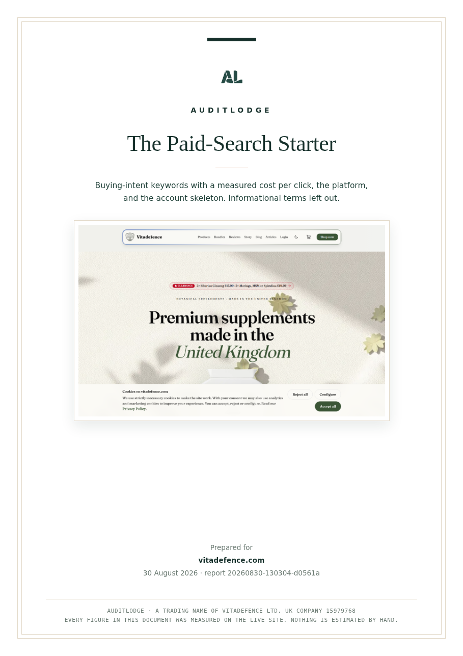 The Paid-Search Starter