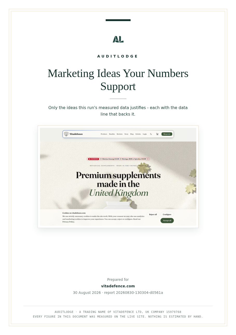 Marketing Ideas Your Numbers Support